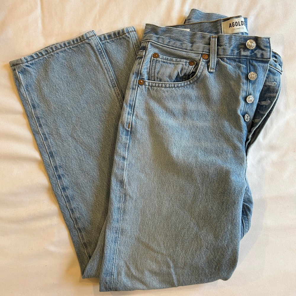 AGOLDE Riley High Rise Straight Jeans